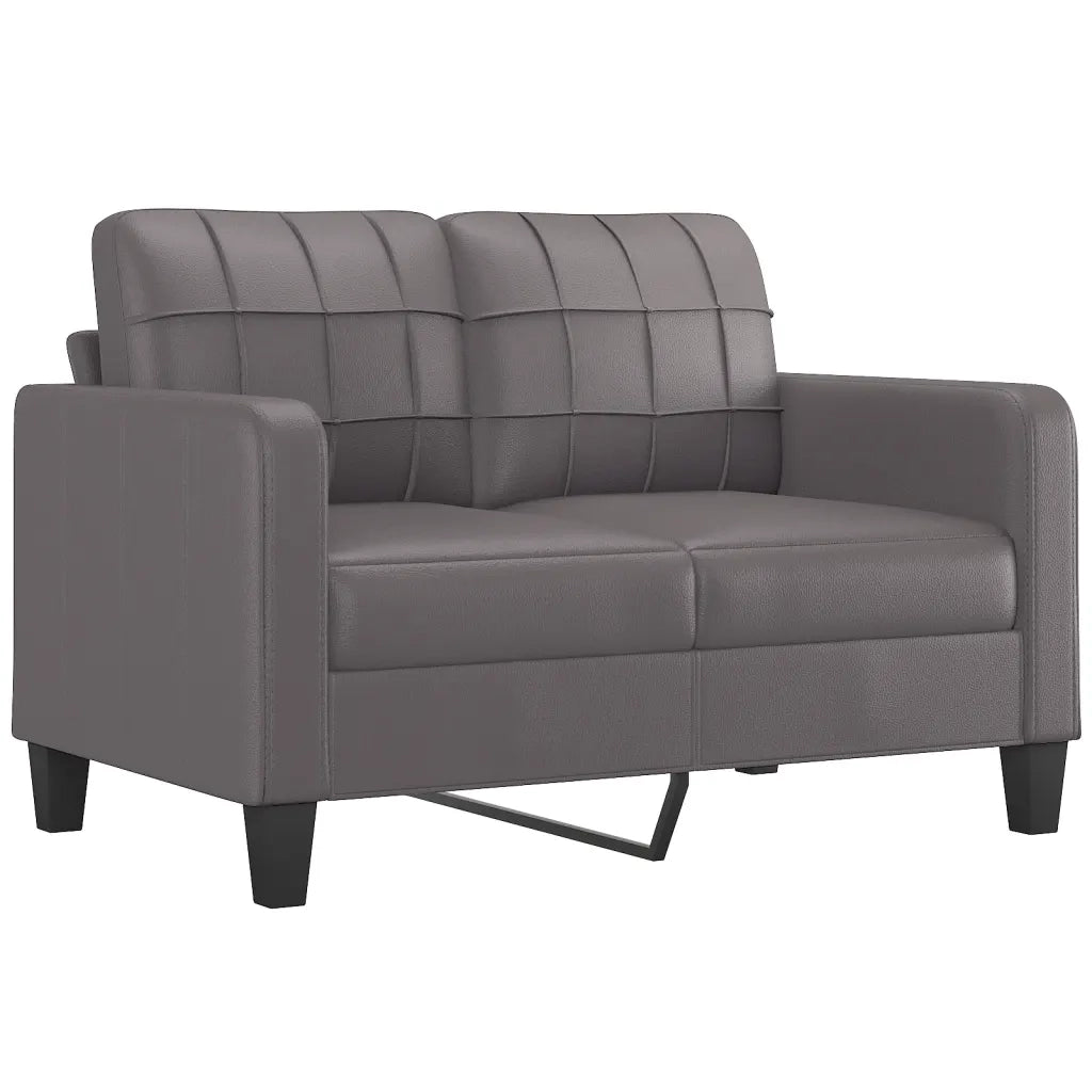 Set di Divani 3 pz con Cuscini Grigio in Similpelle 3201375