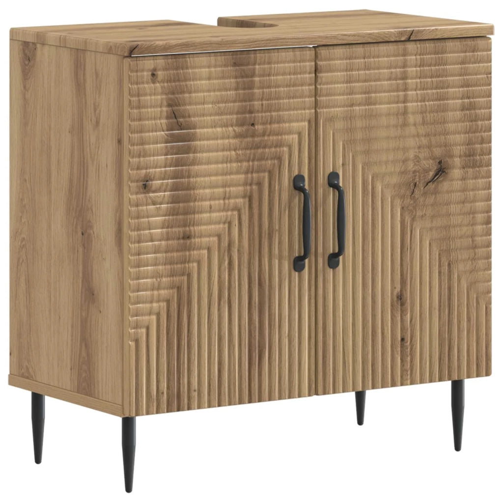 Armadio per Lavabo da Bagno HAARLEM Rovere Artigianale 896794