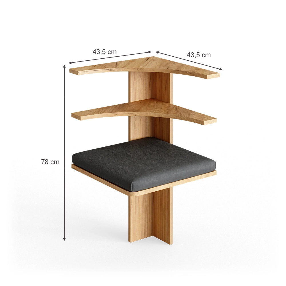 Vicco Panca ad angolo Quercia dorata 43.5 x 43.5 cm