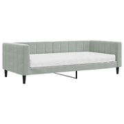 Divano letto | Sof¨¤ letto | Letto singolo con Materasso Grigio Chiaro 90x200 cm in Velluto