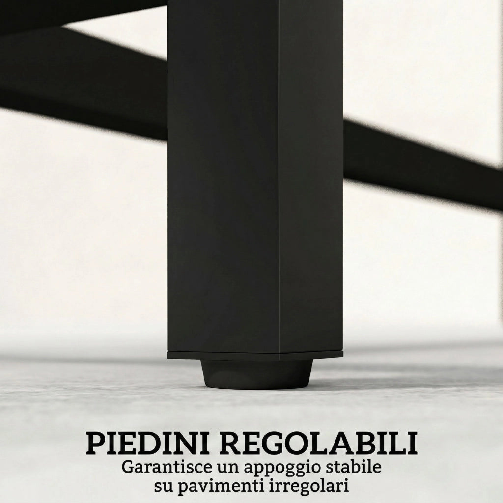 Panchina da Esterno ¨C Zephmum ¨C Nero Polyrattan 120x50x45