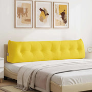 Cuscino per Schiena Giallo Chiaro 200 x 24 x 50 cm Tessuto 42014595