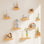 2 pezzi, 22*11*3 cm pannello di legno massiccio da parete a soffitto, semicircolare | Pannello a soffitto elegante per arricchire lo spazio. Ideale per salotti, bagni, camere da letto, uffici e camere dei bambini.