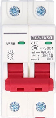 Dispositivo di Interruzione Miniatore DZ47-63Z 2 Poli 16A 1000V Tensione Basse Uscita di Interruzione - Montaggio su Rail DIN - Interruttore di Collegamento DC