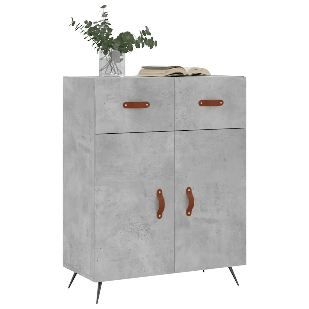 Credenza-Buffet-Armadio da cucina Grigio Cemento 69,5x34x90 cm in Legno Multistrato 482409