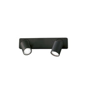 Lampada Da Parete Rudy Ap2 Round Nero Ideal-Lux
