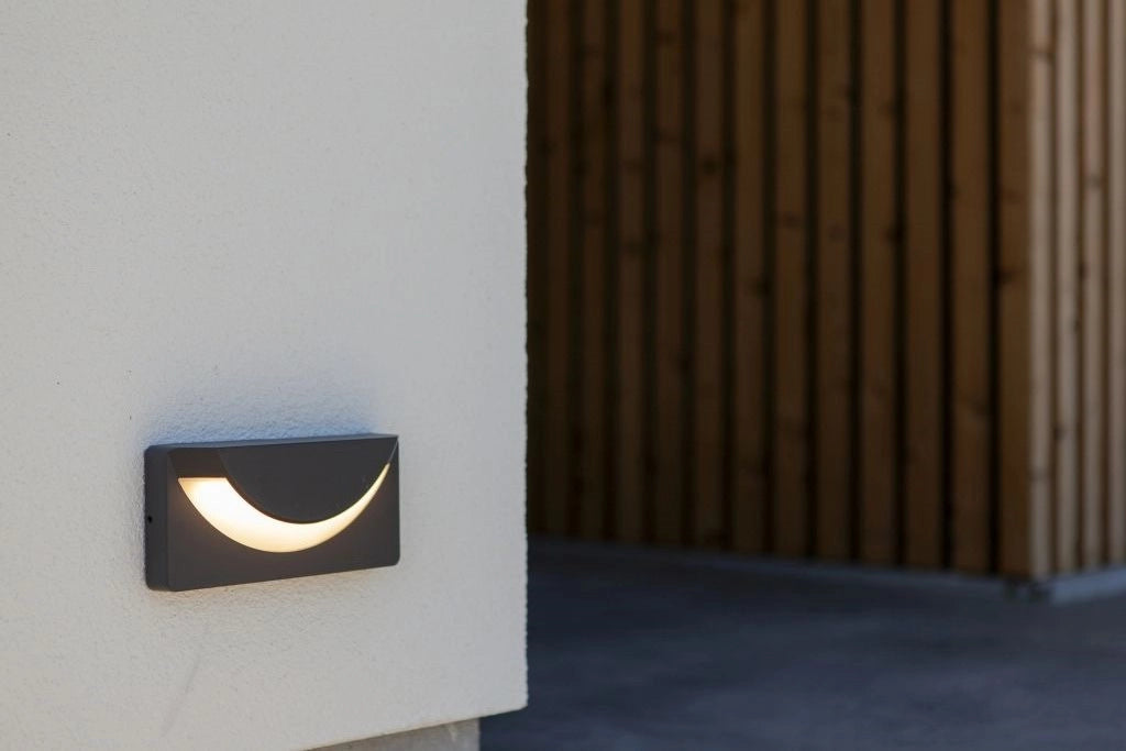Applique esterna LED 14W 3000K IP54 alluminio grigio Lutec