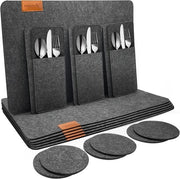 Set di 3 in 1 per piatti - duraturo - set da 6 - resistente al calore - facile da pulire