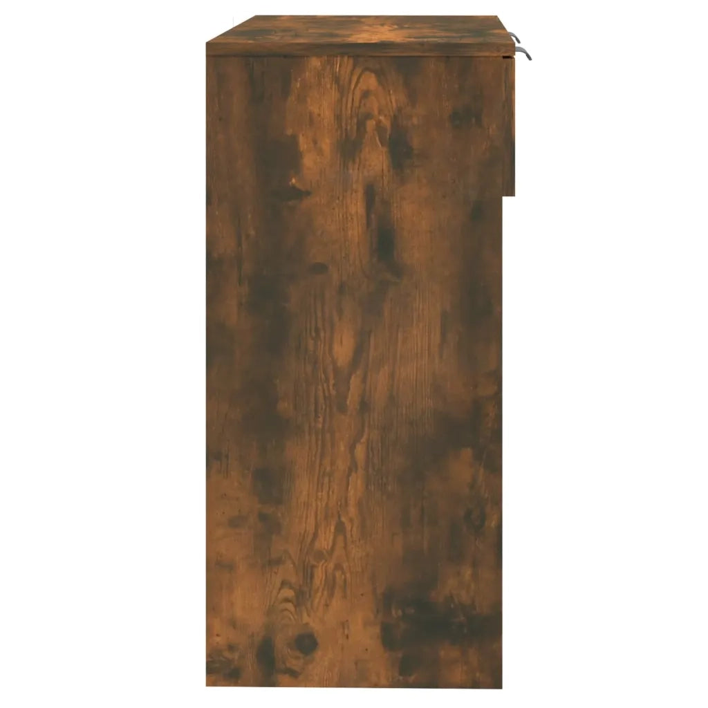 Tavolino Consolle Rovere Fumo 90x36x75 cm in Legno Multistrato