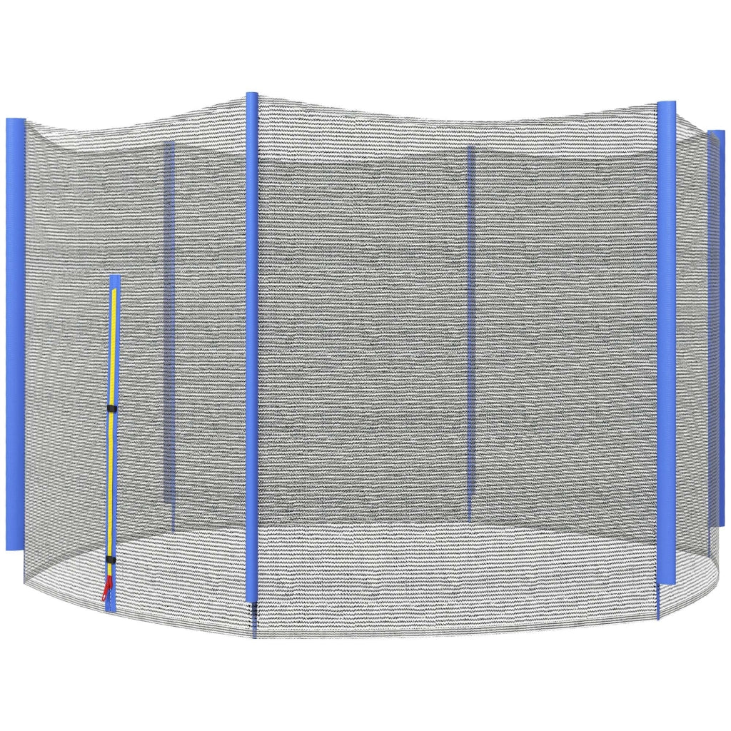 Reti di sicurezza per trampolino ? 244 cm ¨C Zephmum ¨C Grigio con 6 montanti e porta con zip