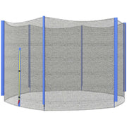 Reti di sicurezza per trampolino ? 244 cm ¨C Zephmum ¨C Grigio con 6 montanti e porta con zip