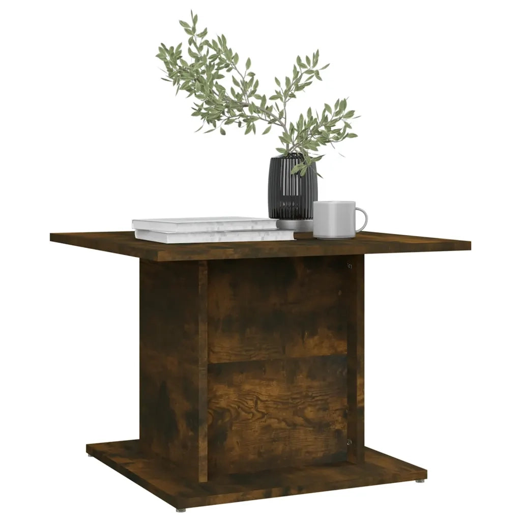 Tavolino Salotto-Tavolino da soggiorno-Tavolo Rovere Fumo 55,5x55,5x40cm Legno Multistrato