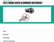 Copertura del Crank per Bicicletta - Acqua - Resistente - Alluminio - Antistatico - Solida - Alta Compatibilità - Alta Prestazione di Sigillatura - Copertura del Crank
