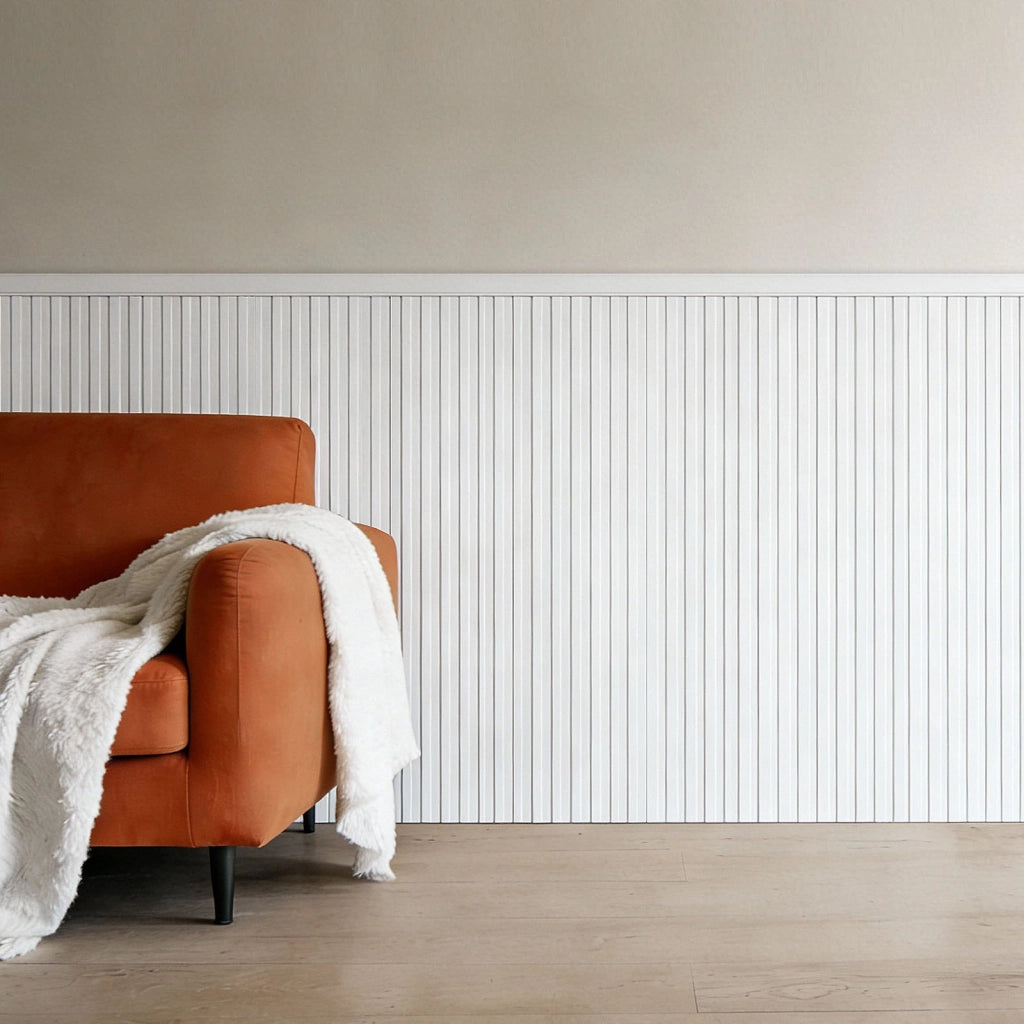 Kit Modanature da Parete in Polistirene Bianco Verniciabile Pannelli Decorativi per Boiserie e Soggiorno Fai da Te