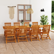 Set da Pranzo 9 pz in Legno Massello di Teak