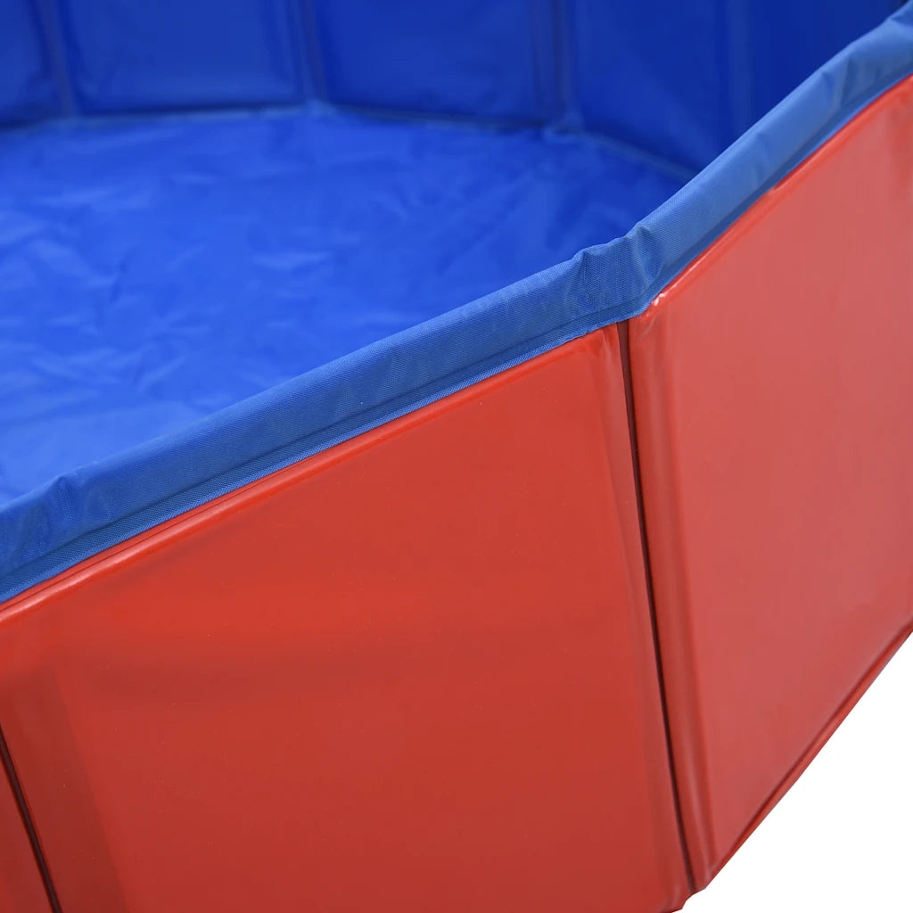 Piscina per Cani Pieghevole Rossa 120x30 cm in PVC 170823