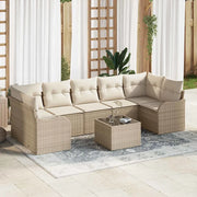 Set Divano da Giardino Beige 55 x 55 x 37 cm polyrattan 3345621