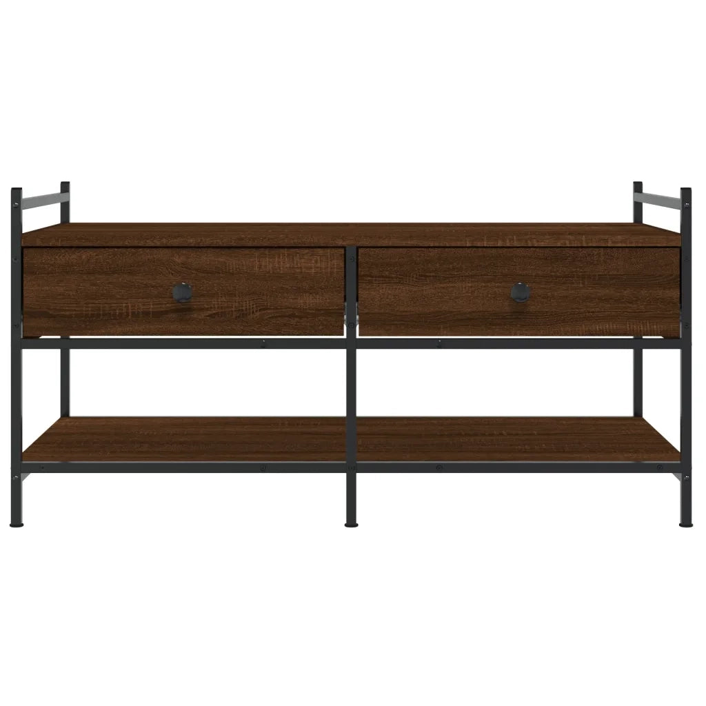 Tavolino da Salotto-Tavolino da soggiorno-Tavolo Rovere Marrone 99x50x50cm Legno Multistrato