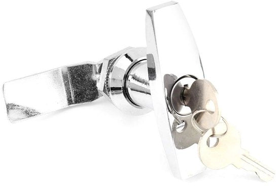 Chiusura automatica porta garage - Tastiera di blocco - Piastra di protezione per rimorchio/caravan - Chiave - Duraturo/solido - Antiruggine - Blocco di tastiera T