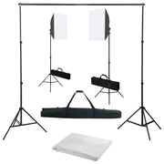 Kit professionale per studio fotografico con softbox e fondale bianco 02_0001430