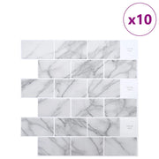 Piastrella subway 10 pz Marmo Bianco 30 x 30 cm CFW3258418