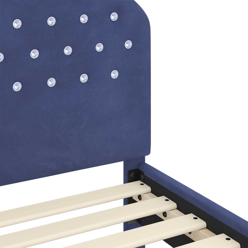 Struttura letto bambini con testata Blu Polizia 90 x 200 cm