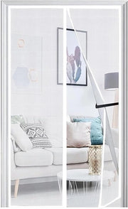 Veloce schermo magnetico per porte e finestre - insetticida - 1 pezzo - bianco - 100 x 230 cm