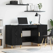 Scrivania Rovere Nero 140 x 50 x 75 cm Legno multistrato