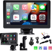 Autoradio Multimediali - Adatto per Android e Carplay - 7 Pollici - Touchscreen - Regolazione del Volume - Bluetooth - Portatile e Senza Installazione