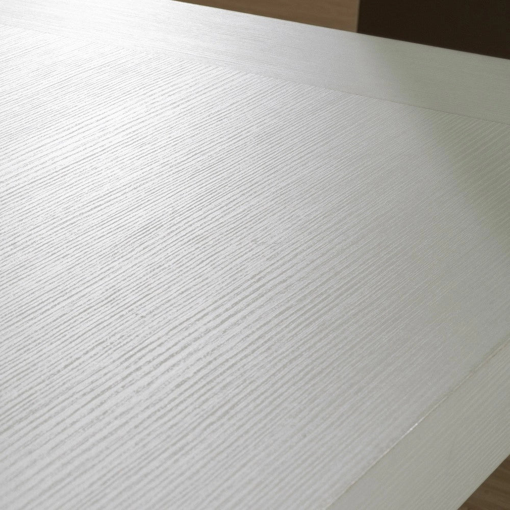 Tavolo allungabile Gondar 180x90 cm. con piano in bianco frassinato e base bianco frassinato