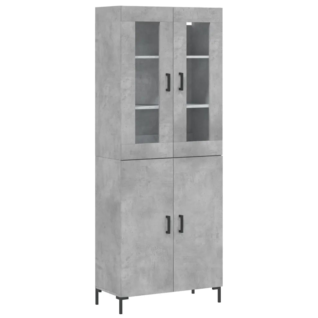Credenza Grigio Cemento 69,5x34x180 cm in Legno Multistratocod mxl 101892