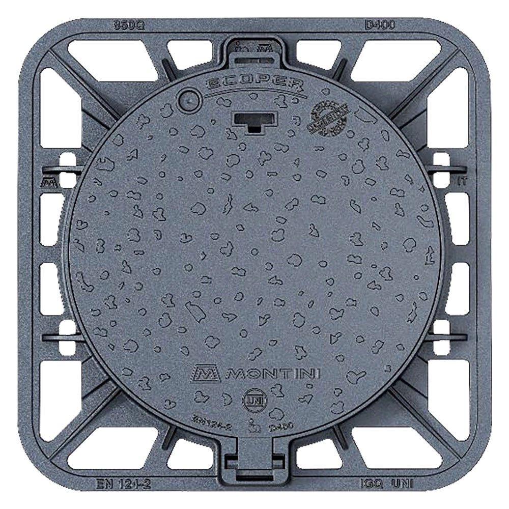 CHIUSINO IN GHISA CLASSE D400 ECOPER Q - 85 x 85 - botola 65 cm / Kg 60,5