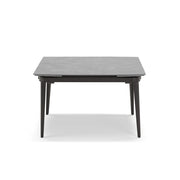 Tavolo da pranzo allungabile 120X90 Pietra Grigia modello ZANTE fino a a 180 CM per sala da pranzo, cucina e soggiorno, design moderno con top in grès ceramico