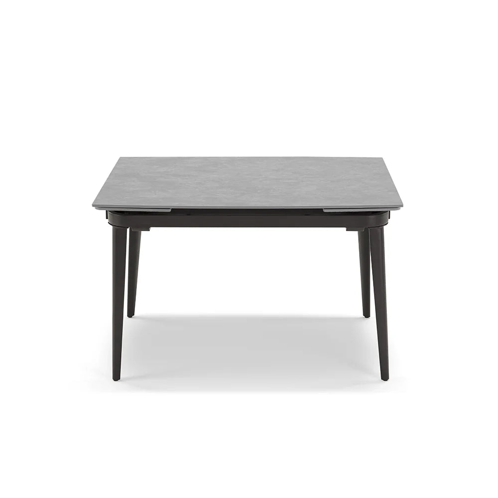 Tavolo da pranzo allungabile 120X90 Pietra Grigia modello ZANTE fino a a 180 CM per sala da pranzo, cucina e soggiorno, design moderno con top in grès ceramico