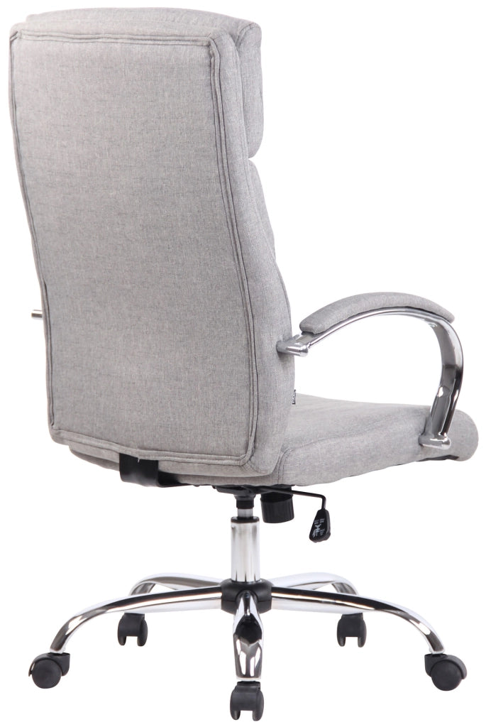 Sedia direzionale Bradford in similpelle o tessuto grigio,Tessuto