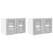 Armadio pensile | Mobile da Cucina con porta 2 pz Grigio Sonoma 60 x 31 x 40 cm