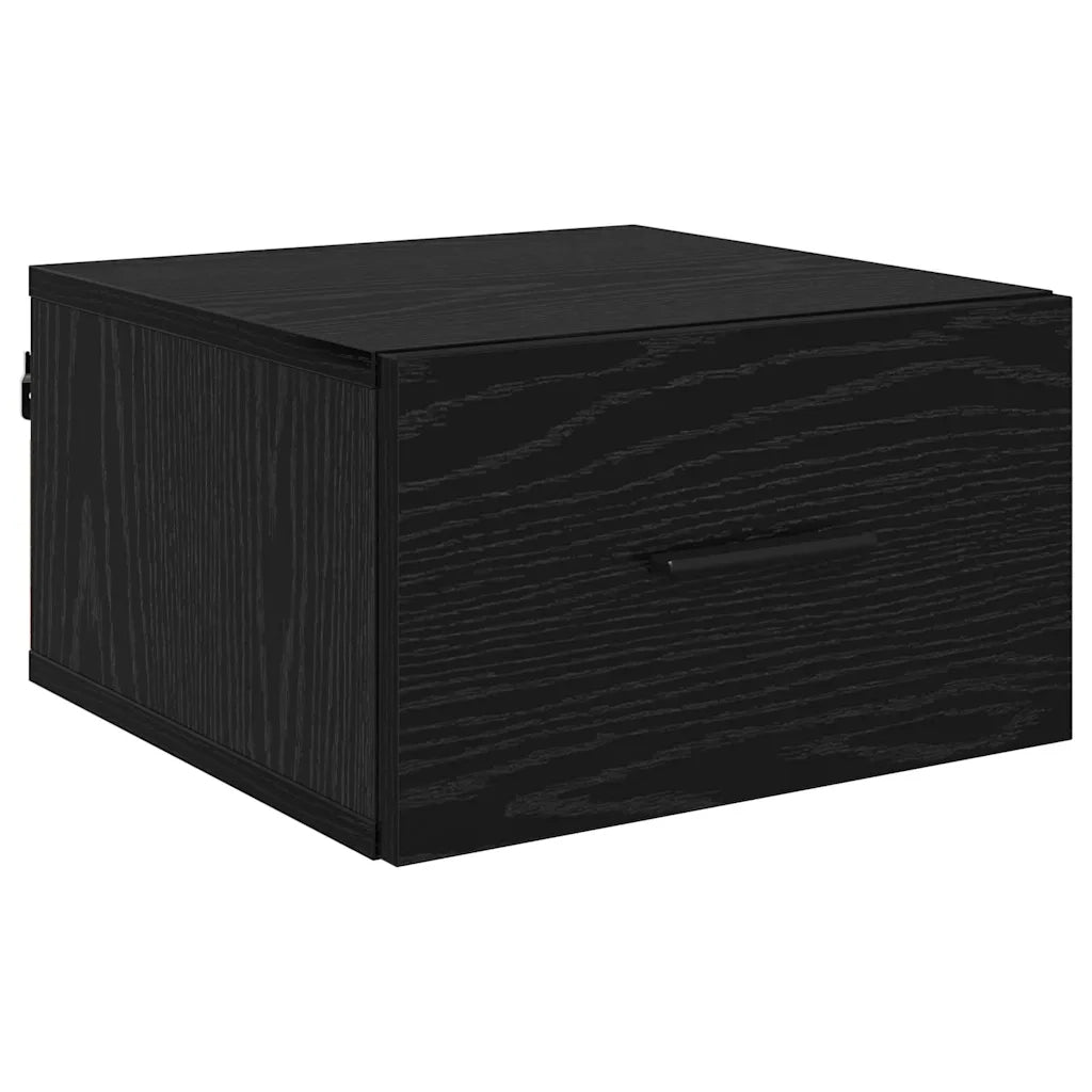 Comodino | Armadio da Notte | Mobiletto da notte Rovere nero 35 x 35 x 20 cm Legno multistrato