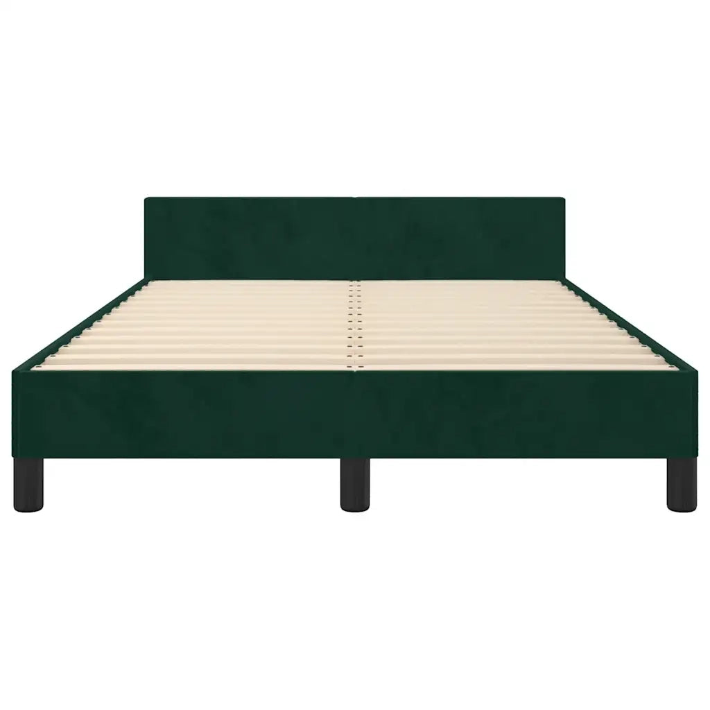 Giroletto senza Materasso Verde Scuro 120x190 cm Velluto