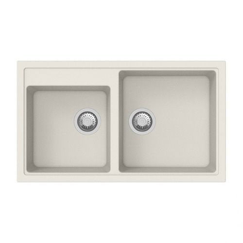 Lavello 86 cm da incasso in sintetico effetto granito due vasche - Avena