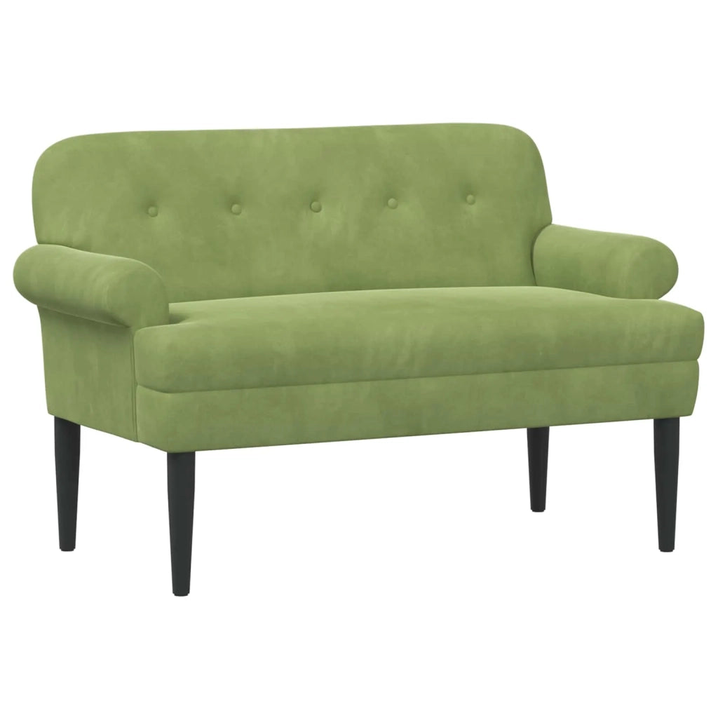 Loveseat con bottoni imbottiti Verde chiaro 120 x 66 x 78 cm 42041831