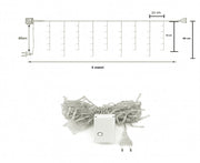 Cascata di Luci LED 4x0,60 Metri per Interni ed Esterni COLORE LED: BIANCO FREDDO