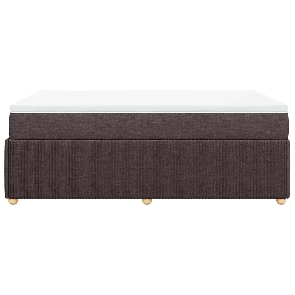 Giroletto a Molle con Materasso Marrone Scuro 120x190cm Tessuto 3285556
