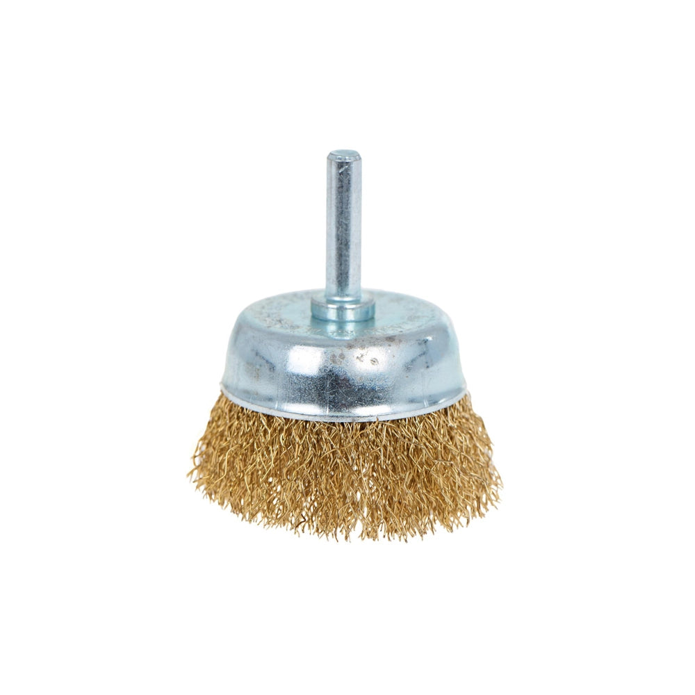 SET 5PZ SPAZZOLE METALLICHE IN FILO DI OTTONE ONDULATO CON GAMBO 6mm GEKO G00641