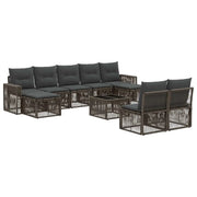 Set Divano da Giardino 10 pcs Grigio e Grigio Scuro polyrattan 3435242