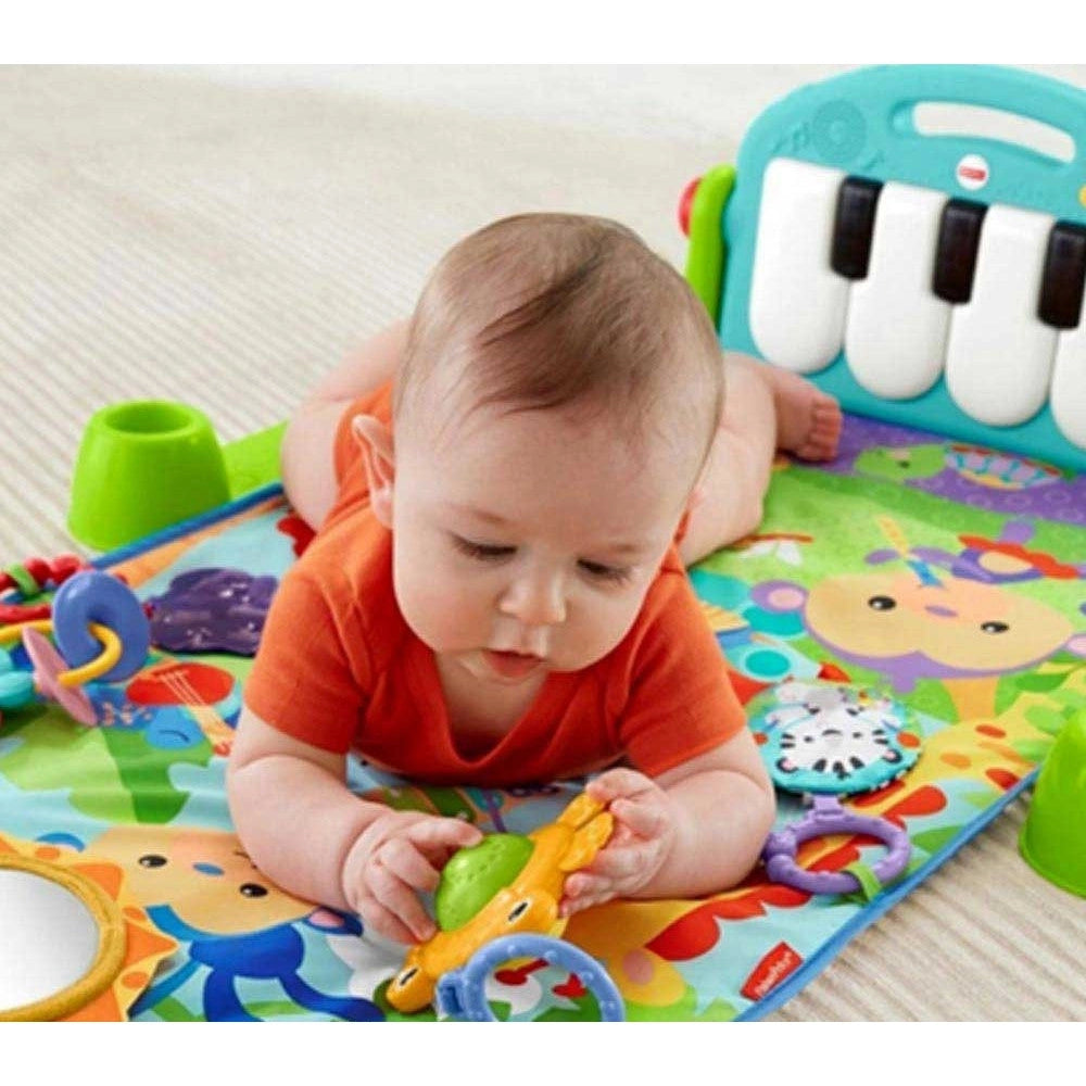 Trade Shop - Palestrina Per Neonato Con Piano Musicale Azzurro Baby Con Giocattoli Pendenti -