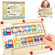 Gioco Educativo per Bambini - Labirinto Magnetico per l'Apprendimento dei Numeri e dei Colori per Bambini di Età Prescolare