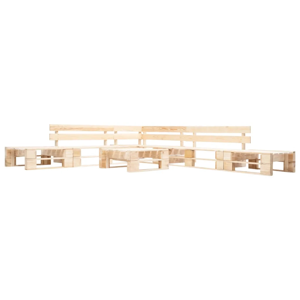 Set Divani da Giardino Pallet 6 pz con Cuscini Grigi in Legnocod mxl 69886