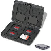 Contenitore per schede di memoria SD/TF - acqua resistente - capiente 8 schede - box per schede di memoria - antistatica - adeguatezza a silicone integrata - progettato per essere efficace - contenitore per schede di memoria