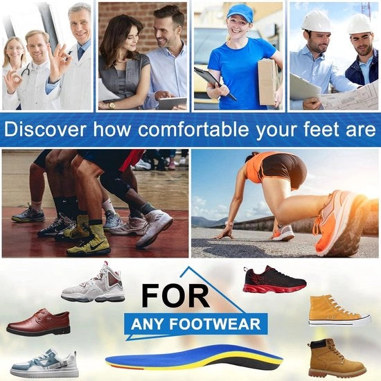 Supporto per arcata per piedi piatti - Arch Support per uomini e donne - Scarpe da lavoro e sport - Arco basso - Fasciite plantare