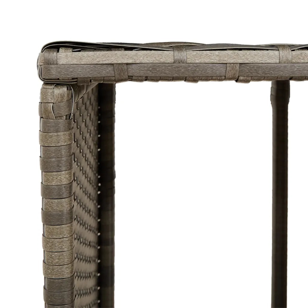 Bordo per Spa Grigio in Polyrattan e Legno Massello di Acacia CFW1412202